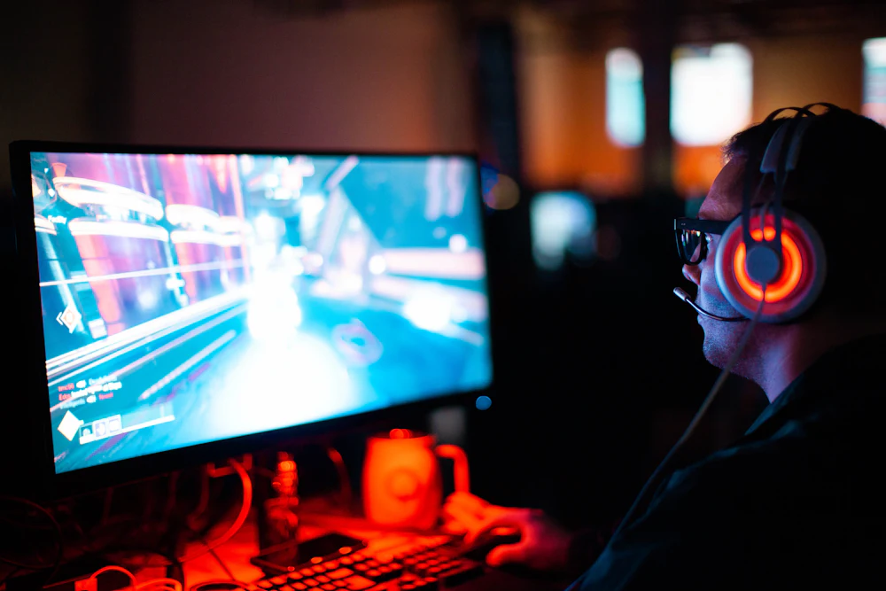 Indian gamer in action