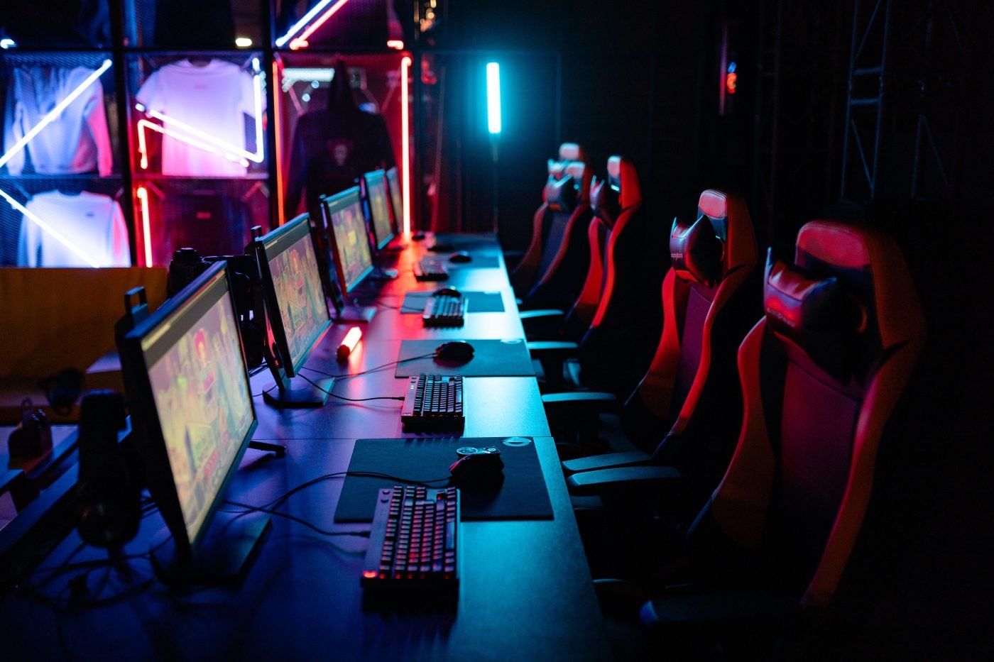 Esports athletes competing